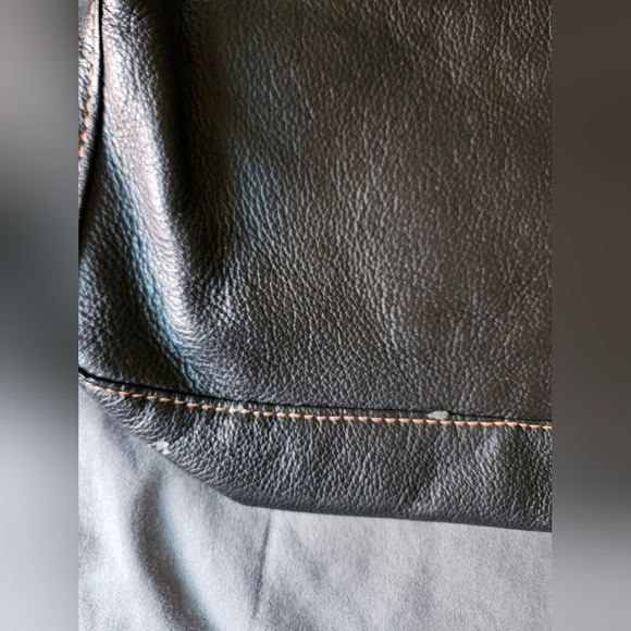 Harley Davidson Genuine Pebbled Leather Black Shoulder Bag - Picture 10 of 13